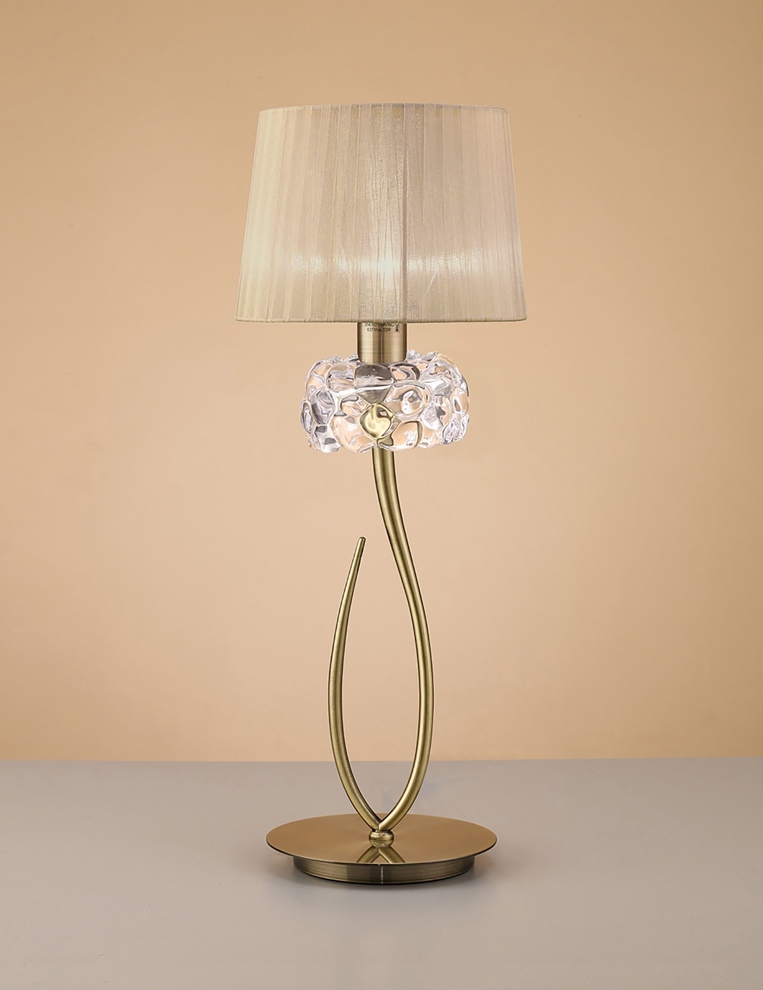 Loewe Antique Brass-Soft Bronze Table Lamps Mantra Shaded Table Lamps